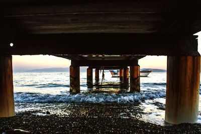 Interior of beach