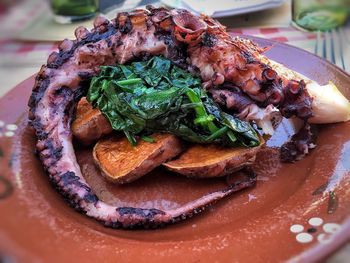 Close-up of food in plate