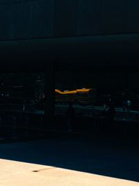 Illuminated lights at night