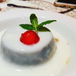 Close-up of dessert in plate