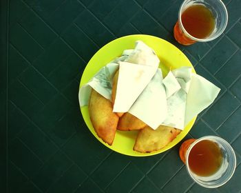 Close-up of food on table