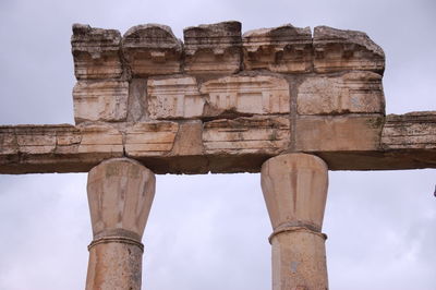 Low angle view of old ruins