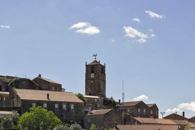 Low angle view of buildings against sky