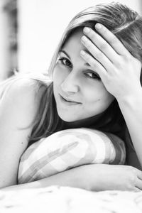 Close-up portrait of young woman