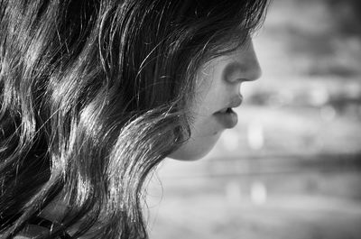 Close-up of young woman