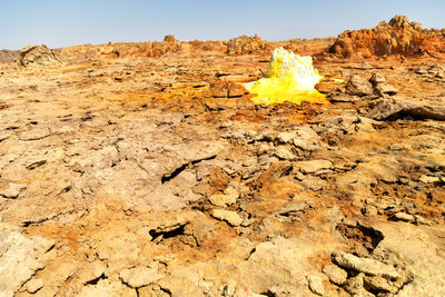 Rock formations on land