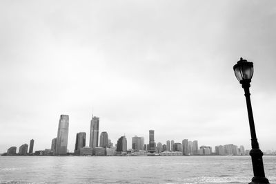 Modern buildings in city at waterfront