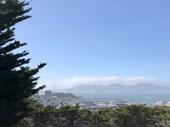 Scenic view of sea against sky, san francisco 