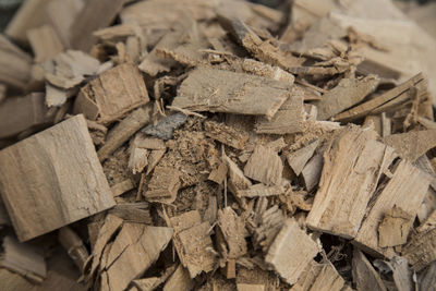 Close-up of wood chips