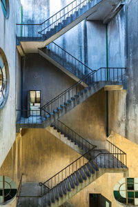 High angle view of staircase