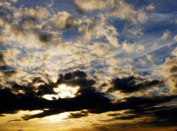 Low angle view of dramatic sky