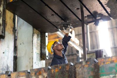 Man working at construction site