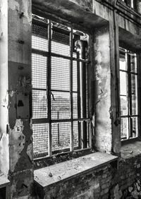 Close-up of abandoned window