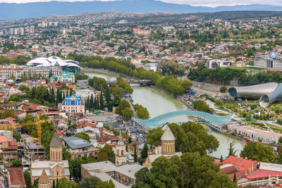 View of tbilisi from narikala fortress, georgia