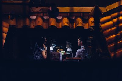 People sitting in restaurant