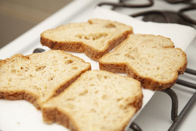 Close-up of bread on plate