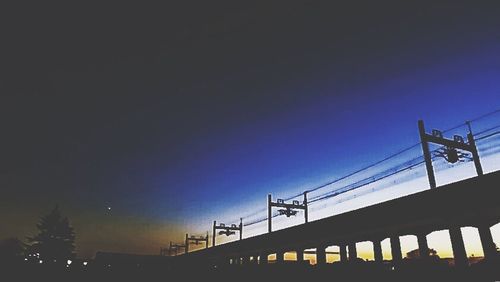 Low angle view of illuminated built structure