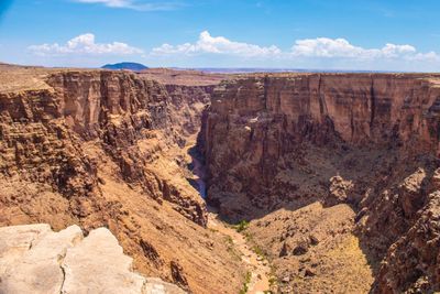 Panoramic view of landscape against cloudy sky