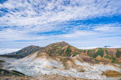 Scenic view of mountain against sky