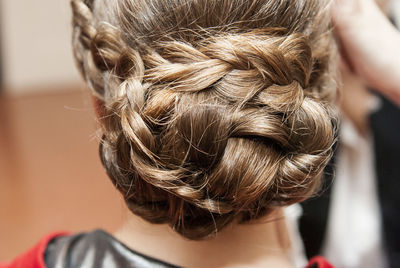 Close-up of woman with stylish hairstyle