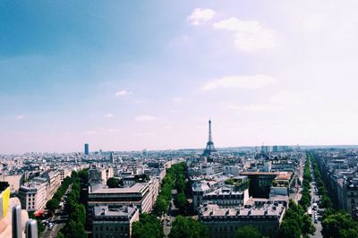 High angle shot of cityscape