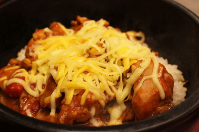 Close-up of served food