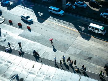 People walking on road