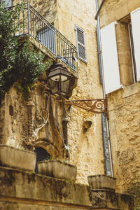 Low angle view of abandoned building
