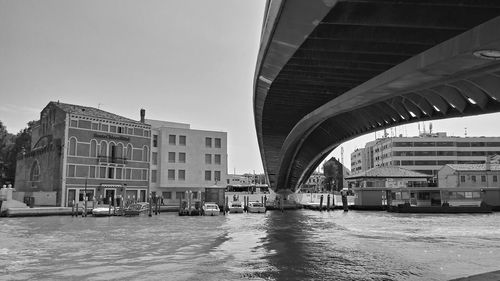 Bridge over river in city