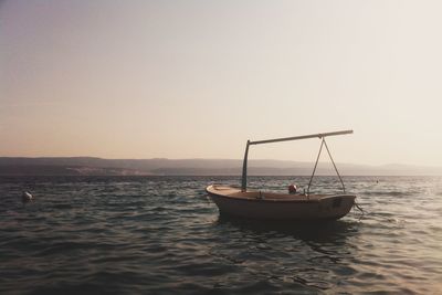 Boats sailing in sea