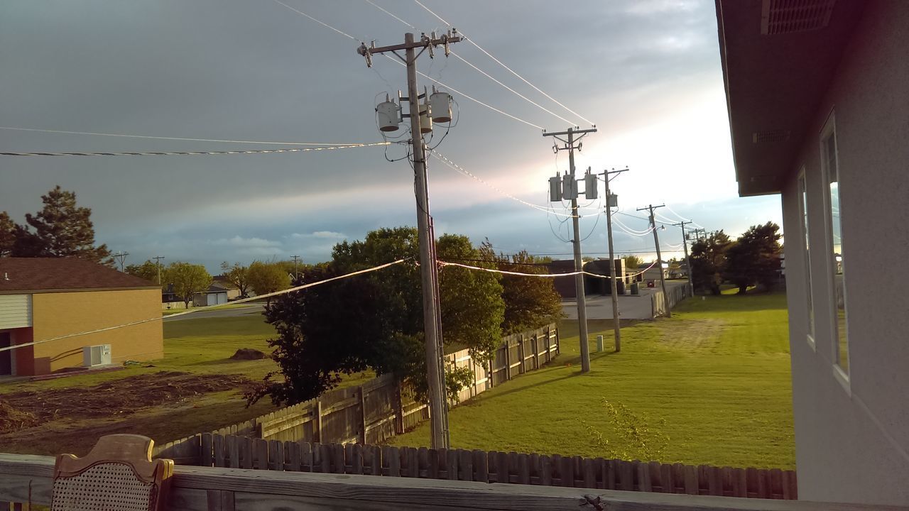 ELECTRICITY PYLONS AGAINST SKY