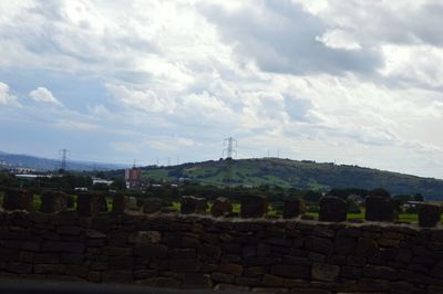 Cloudy sky over landscape