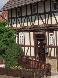 Exterior of house by building