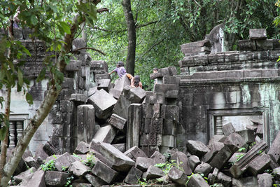 Built structure with trees in background