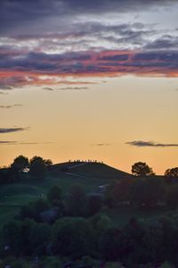 Scenic view of dramatic sky during sunset