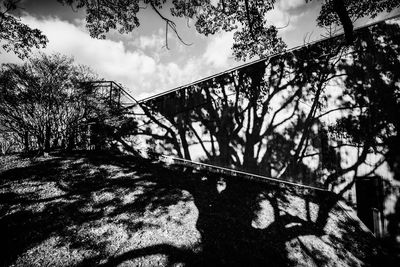 Low angle view of bridge against sky