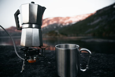 Close-up of coffee on table