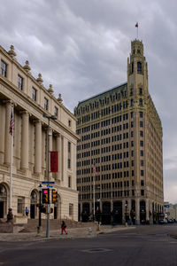 View of building against cloudy sky