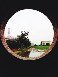 Panoramic view of city against clear sky