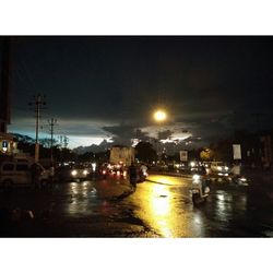 City street at night