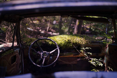 Photo of abandoned vintage car