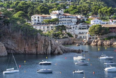 Boats in sea