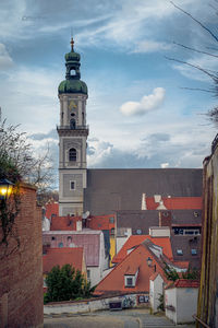 Buildings against sky in city