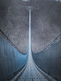 High angle view of railroad tracks