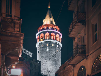 Galata tower and neighbourhood in the evening