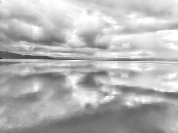 Scenic view of clouds over sea