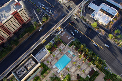High angle view of city