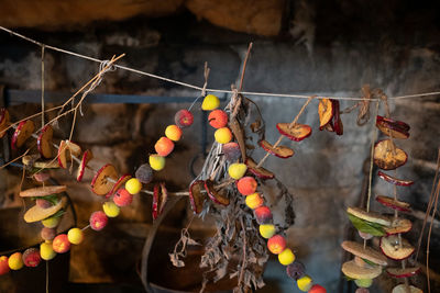 Close-up of multi colored hanging for sale