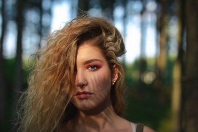 Portrait of beautiful young woman