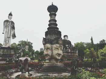 Statue of temple against clear sky